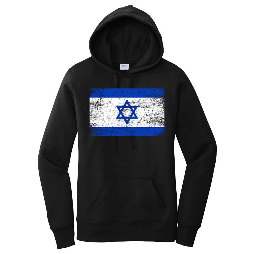Support Israel I Stand With Israel Israeli Flag Women's Pullover Hoodie