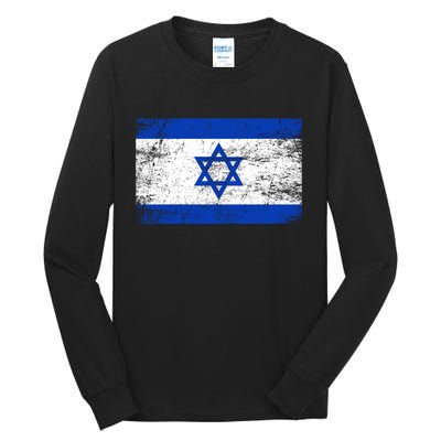 Support Israel I Stand With Israel Israeli Flag Tall Long Sleeve T-Shirt