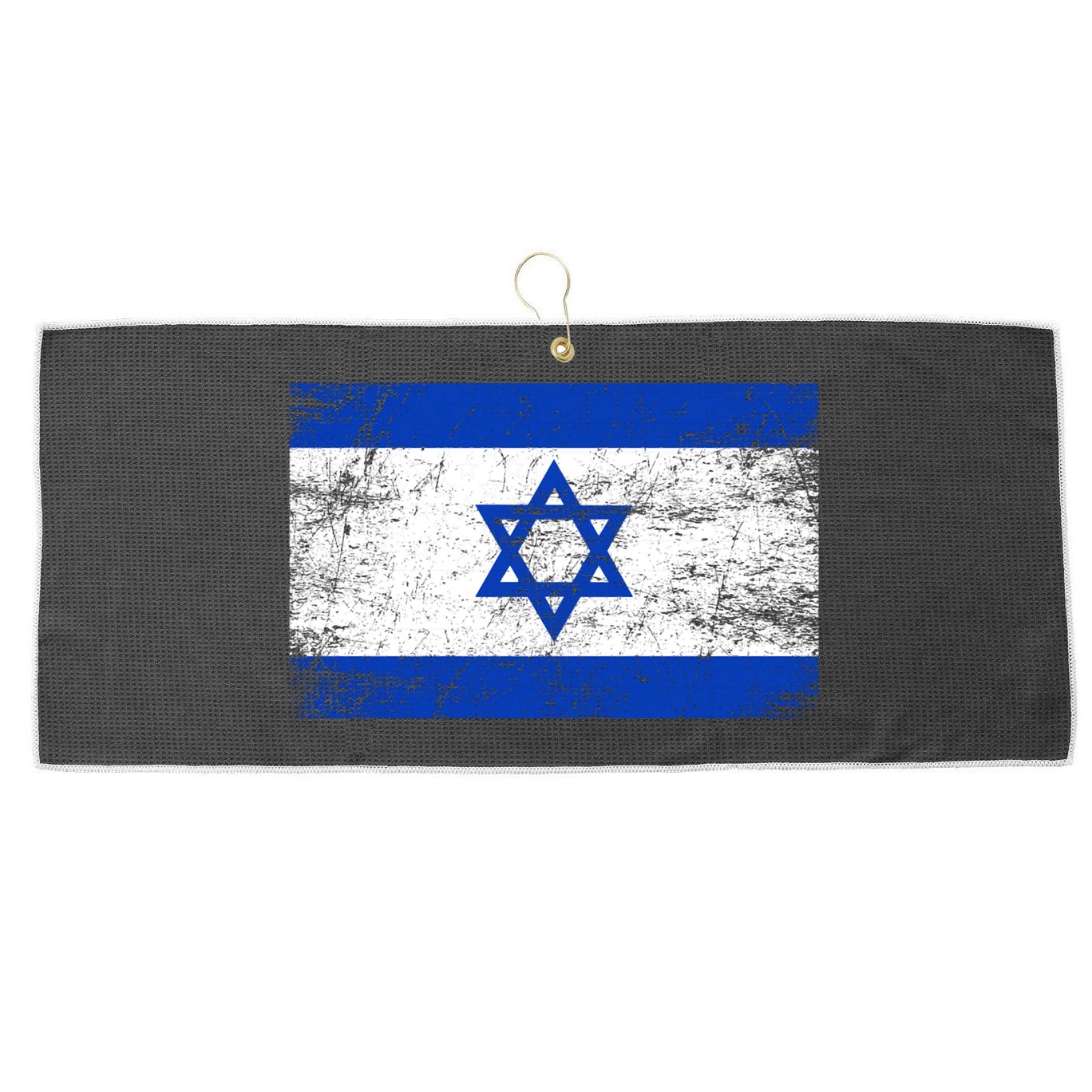 Support Israel I Stand With Israel Israeli Flag Large Microfiber Waffle Golf Towel