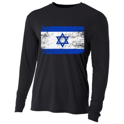 Support Israel I Stand With Israel Israeli Flag Cooling Performance Long Sleeve Crew