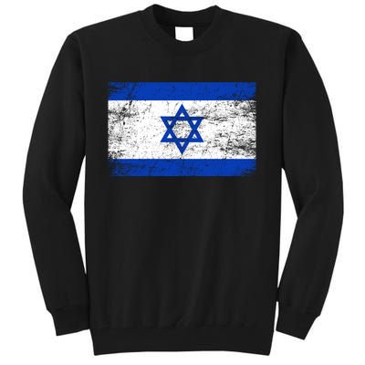 Support Israel I Stand With Israel Israeli Flag Tall Sweatshirt