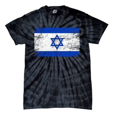 Support Israel I Stand With Israel Israeli Flag Tie-Dye T-Shirt