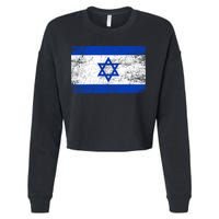 Support Israel I Stand With Israel Israeli Flag Cropped Pullover Crew