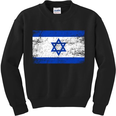 Support Israel I Stand With Israel Israeli Flag Kids Sweatshirt