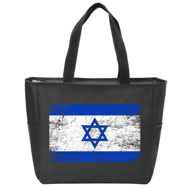 Support Israel I Stand With Israel Israeli Flag Zip Tote Bag