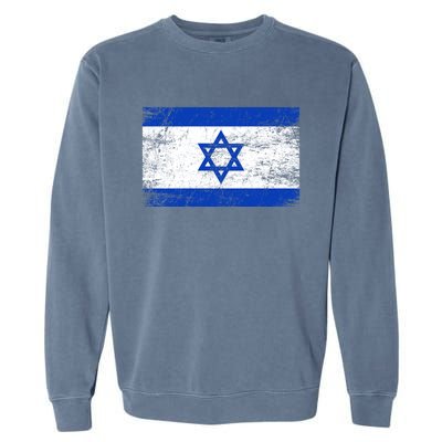 Support Israel I Stand With Israel Israeli Flag Garment-Dyed Sweatshirt