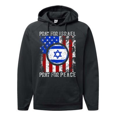 Support Israel I Stand With Israel Pray For Israel Performance Fleece Hoodie