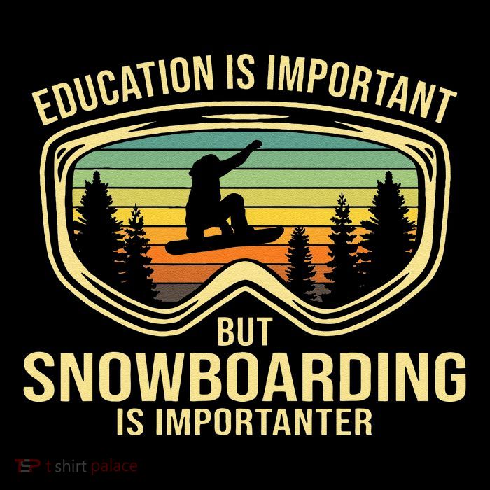 School Is Important But Snowboard Is Importanter Funny Sustainable Knit Beanie