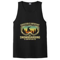 School Is Important But Snowboard Is Importanter Funny PosiCharge Competitor Tank