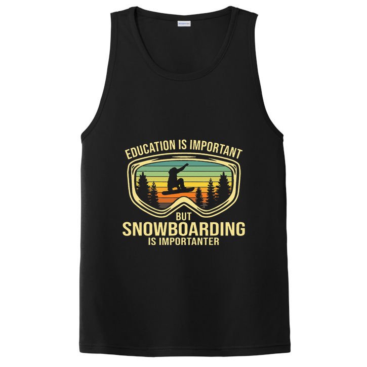 School Is Important But Snowboard Is Importanter Funny PosiCharge Competitor Tank