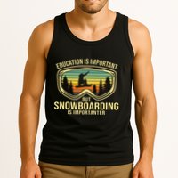 School Is Important But Snowboard Is Importanter Funny Tank Top