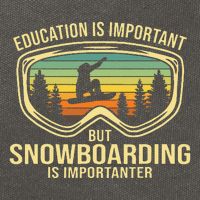 School Is Important But Snowboard Is Importanter Funny Cotton Canvas Backpack
