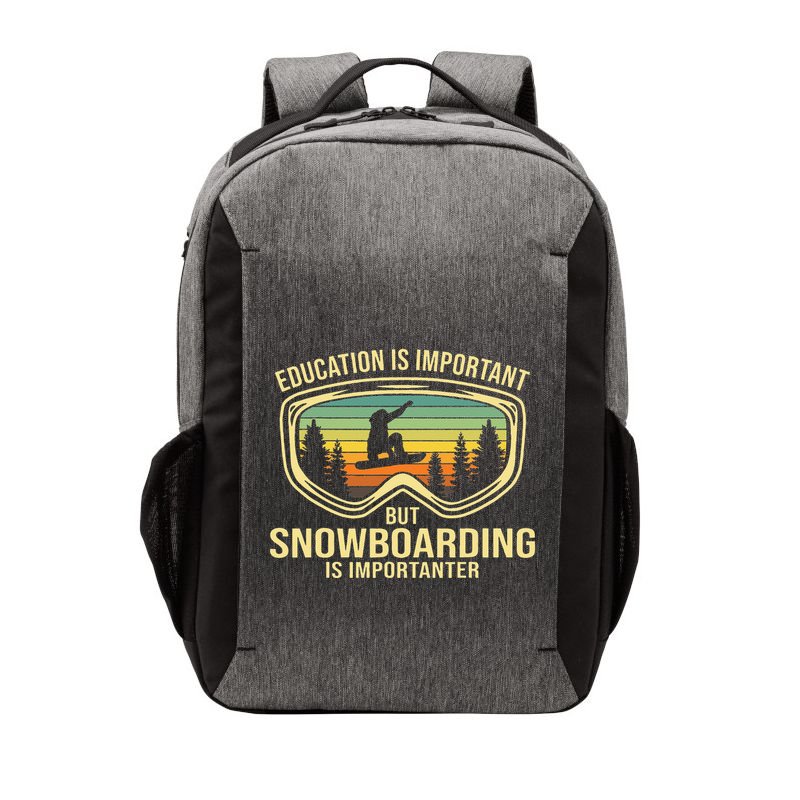 School Is Important But Snowboard Is Importanter Funny Vector Backpack