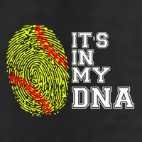 Softball It's In My Dna Fingerprint Catcher And Pitcher Meaningful Gift Cool Comfort Performance Bucket Hat