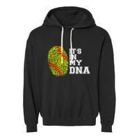 Softball It's In My Dna Fingerprint Catcher And Pitcher Meaningful Gift Garment-Dyed Fleece Hoodie