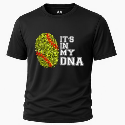 Softball It's In My Dna Fingerprint Catcher And Pitcher Meaningful Gift Performance Shirt