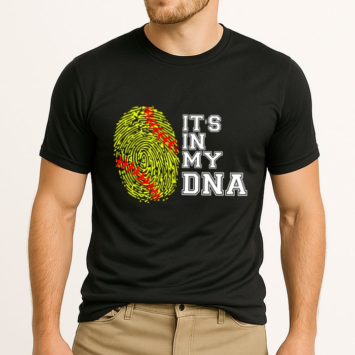 Softball It's In My Dna Fingerprint Catcher And Pitcher Meaningful Gift Performance Shirt