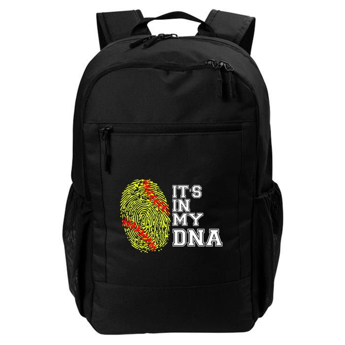 Softball It's In My Dna Fingerprint Catcher And Pitcher Meaningful Gift Backpack