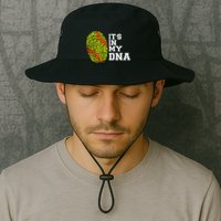 Softball It's In My Dna Fingerprint Catcher And Pitcher Meaningful Gift Bucket Hat