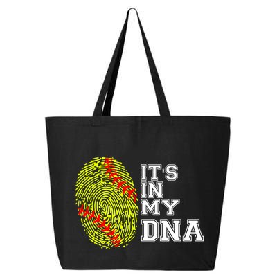 Softball It's In My Dna Fingerprint Catcher And Pitcher Meaningful Gift 25L Jumbo Tote