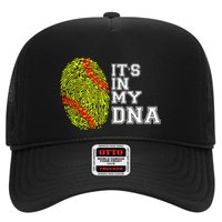 Softball It's In My Dna Fingerprint Catcher And Pitcher Meaningful Gift Trucker Hat