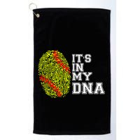 Softball It's In My Dna Fingerprint Catcher And Pitcher Meaningful Gift Golf Towel