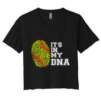 Softball It's In My Dna Fingerprint Catcher And Pitcher Meaningful Gift Crop Top