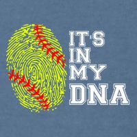 Softball It's In My Dna Fingerprint Catcher And Pitcher Meaningful Gift Garment-Dyed Sweatshirt