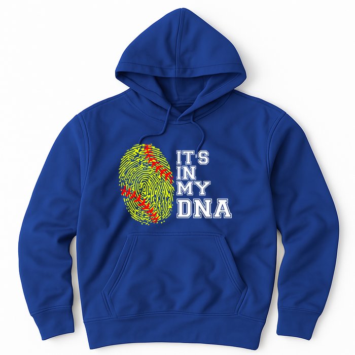 Softball It's In My Dna Fingerprint Catcher And Pitcher Meaningful Gift Hoodie