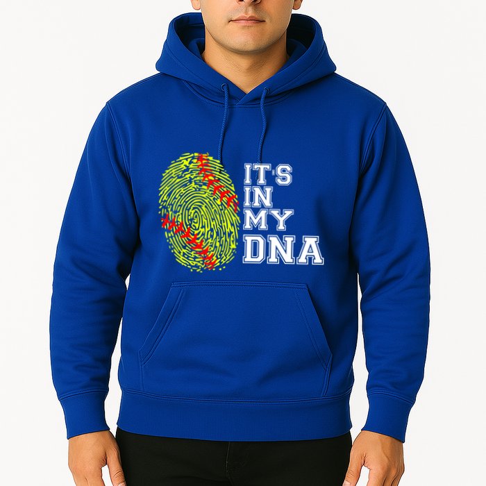 Softball It's In My Dna Fingerprint Catcher And Pitcher Meaningful Gift Hoodie