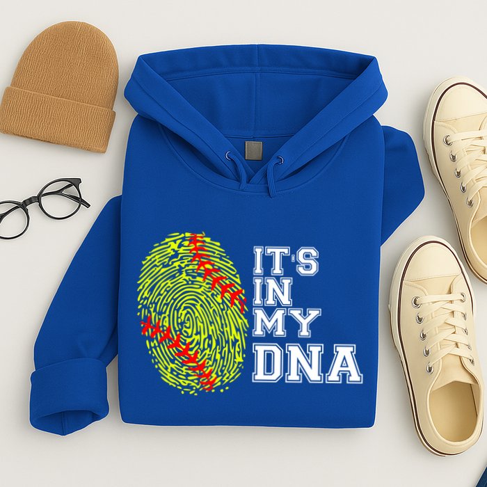 Softball It's In My Dna Fingerprint Catcher And Pitcher Meaningful Gift Hoodie