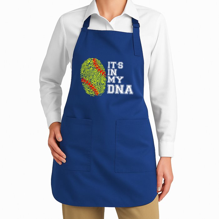 Softball It's In My Dna Fingerprint Catcher And Pitcher Meaningful Gift Apron