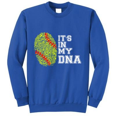 Softball It's In My Dna Fingerprint Catcher And Pitcher Meaningful Gift Sweatshirt