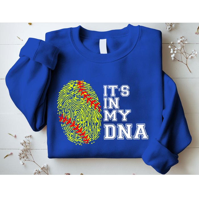 Softball It's In My Dna Fingerprint Catcher And Pitcher Meaningful Gift Sweatshirt