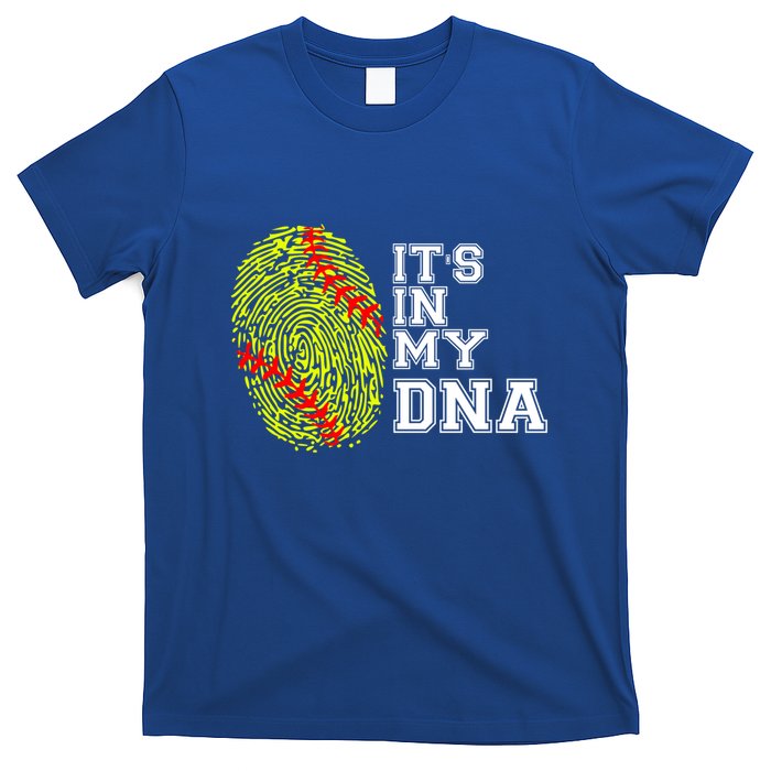 Softball It's In My Dna Fingerprint Catcher And Pitcher Meaningful Gift T-Shirt