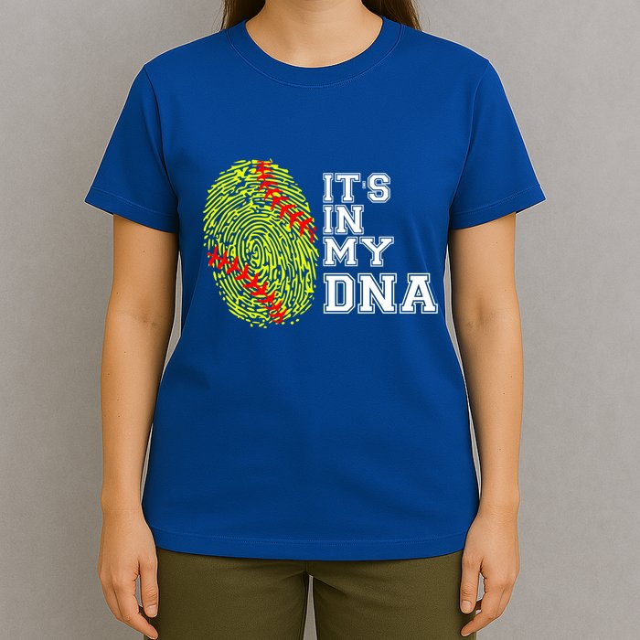 Softball It's In My Dna Fingerprint Catcher And Pitcher Meaningful Gift T-Shirt