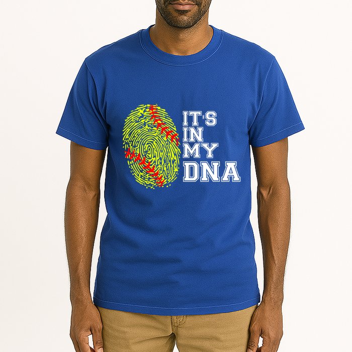Softball It's In My Dna Fingerprint Catcher And Pitcher Meaningful Gift Tall T-Shirt