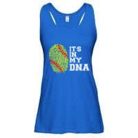 Softball It's In My Dna Fingerprint Catcher And Pitcher Meaningful Gift Ladies Essential Flowy Tank