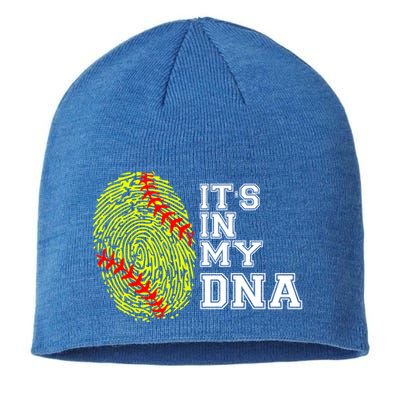 Softball It's In My Dna Fingerprint Catcher And Pitcher Meaningful Gift Sustainable Beanie