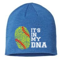 Softball It's In My Dna Fingerprint Catcher And Pitcher Meaningful Gift Sustainable Beanie