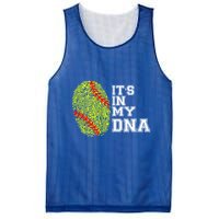 Softball It's In My Dna Fingerprint Catcher And Pitcher Meaningful Gift Mesh Reversible Basketball Jersey Tank