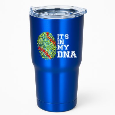 Softball It's In My Dna Fingerprint Catcher And Pitcher Meaningful Gift Tumbler