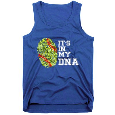 Softball It's In My Dna Fingerprint Catcher And Pitcher Meaningful Gift Tank Top