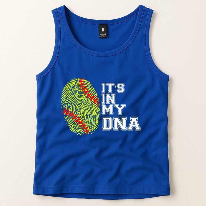 Softball It's In My Dna Fingerprint Catcher And Pitcher Meaningful Gift Tank Top