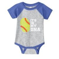 Softball It's In My Dna Fingerprint Catcher And Pitcher Meaningful Gift Infant Baby Jersey Bodysuit