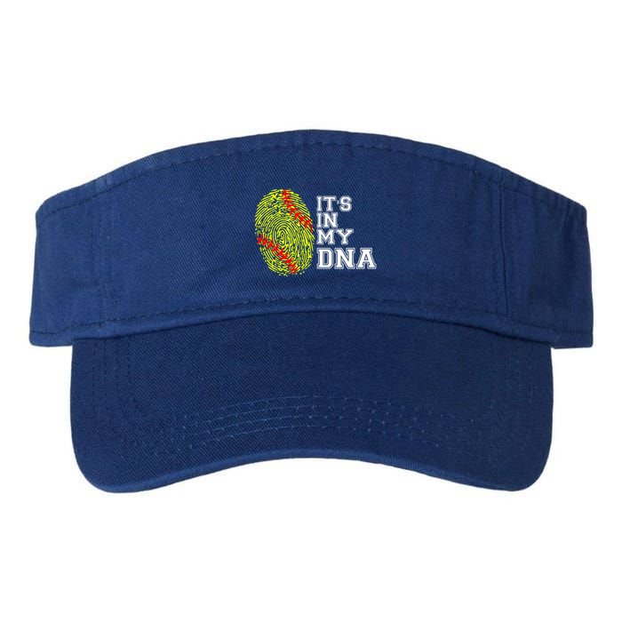 Softball It's In My Dna Fingerprint Catcher And Pitcher Meaningful Gift Visor