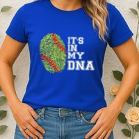 Softball It's In My Dna Fingerprint Catcher And Pitcher Meaningful Gift Womens T-Shirt