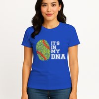 Softball It's In My Dna Fingerprint Catcher And Pitcher Meaningful Gift Womens T-Shirt