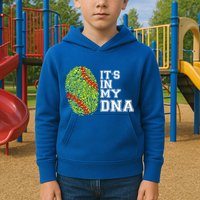 Softball It's In My Dna Fingerprint Catcher And Pitcher Meaningful Gift Kids Hoodie