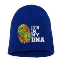 Softball It's In My Dna Fingerprint Catcher And Pitcher Meaningful Gift Short Acrylic Beanie